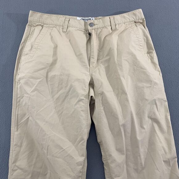 Mountain Khakis Pants Mens 36x29 Khaki Poplin Relaxed Fit Organic Cotton Stretch - Picture 2 of 15